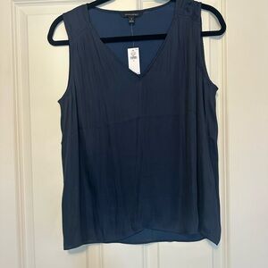 Banana Republic Navy V-Neck Shell